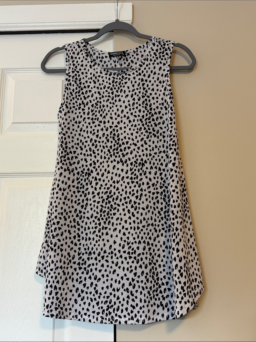 HEIMISH USA Black and White Animal Print Sleeveless Tank